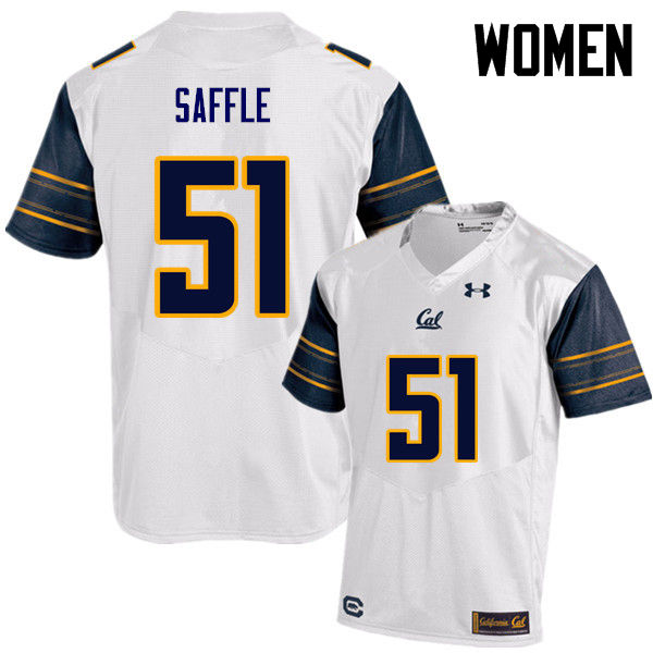 Women #51 Cameron Saffle Cal Bears (California Golden Bears College) Football Jerseys Sale-White